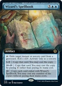 Wizard's Spellbook (Extended Art) - Adventures in the Forgotten Realms - Magic: The Gathering card