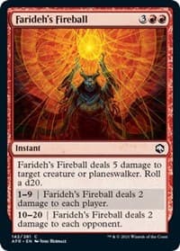 Farideh's Fireball - Adventures in the Forgotten Realms - Magic: The Gathering card