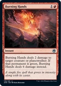 Burning Hands - Adventures in the Forgotten Realms - Magic: The Gathering card