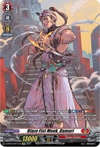 Blaze Fist Monk, Damari (SP) - D-BT02: A Brush with the Legends - Cardfight Vanguard card