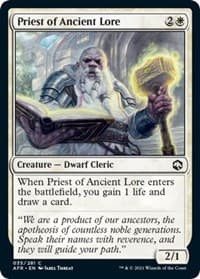 Priest of Ancient Lore - Adventures in the Forgotten Realms - Magic: The Gathering card