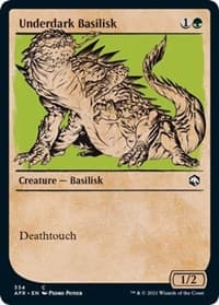 Underdark Basilisk (Showcase) - Adventures in the Forgotten Realms - Magic: The Gathering card