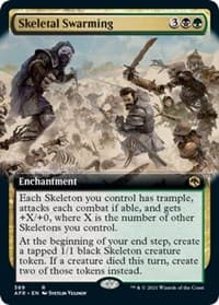 Skeletal Swarming (Extended Art) - Adventures in the Forgotten Realms - Magic: The Gathering card