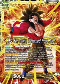 Son Goku // SS4 Son Goku, Returned from Hell - Cross Spirits - Dragon Ball Super: Masters card