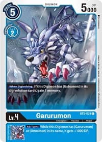 Garurumon - Battle of Omni - Digimon Card Game card