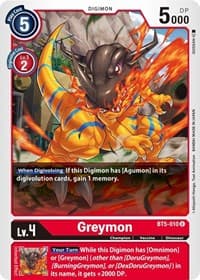 Greymon - Battle of Omni - Digimon Card Game card