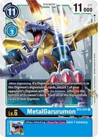 MetalGarurumon - BT5-031 - Battle of Omni - Digimon Card Game card