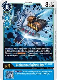WereGarurumon: Sagittarius Mode - Battle of Omni - Digimon Card Game card