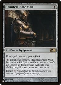 Haunted Plate Mail - The List Reprints - Magic: The Gathering card
