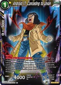Android 17, Conceding to Union - Cross Spirits - Dragon Ball Super: Masters card