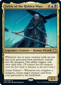 Sefris of the Hidden Ways (Display Commander) - Thick Stock - Commander: Adventures in the Forgotten Realms - Magic: The Gathering card