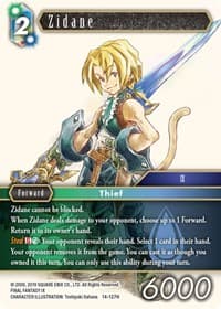 Zidane - Opus XIV: Crystal Abyss - Final Fantasy TCG card