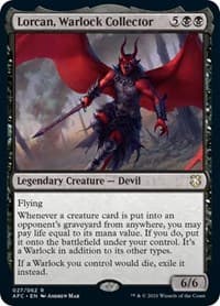 Lorcan, Warlock Collector - Commander: Adventures in the Forgotten Realms - Magic: The Gathering card