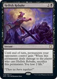 Hellish Rebuke - Commander: Adventures in the Forgotten Realms - Magic: The Gathering card