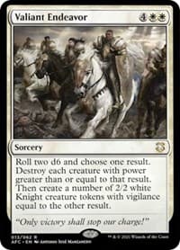 Valiant Endeavor - Commander: Adventures in the Forgotten Realms - Magic: The Gathering card