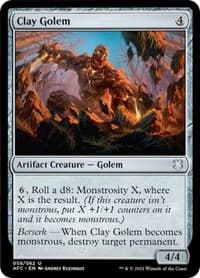 Clay Golem - Commander: Adventures in the Forgotten Realms - Magic: The Gathering card