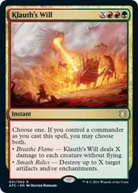 Klauth's Will - Commander: Adventures in the Forgotten Realms - Magic: The Gathering card