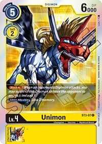 Unimon - ST3-07 (Event Pack 1) - Starter Deck 03: Heaven's Yellow - Digimon Card Game card