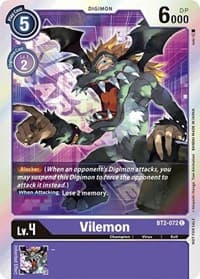 Vilemon - BT2-072 (Event Pack 1) - Release Special Booster 1.0 - Digimon Card Game card