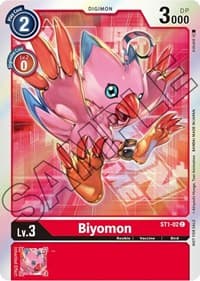 Biyomon - ST1-02 (Event Pack 1) - Starter Deck 01: Gaia Red - Digimon Card Game card