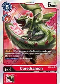 Coredramon - ST1-06 (Event Pack 1) - Starter Deck 01: Gaia Red - Digimon Card Game card