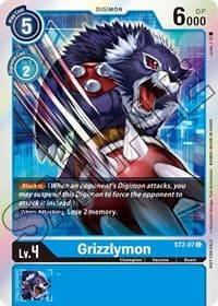 Grizzlymon - ST2-07 (Event Pack 1) - Starter Deck 02: Cocytus Blue - Digimon Card Game card
