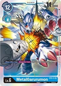 MetalGarurumon - ST2-11 (Event Pack 1) - Starter Deck 02: Cocytus Blue - Digimon Card Game card