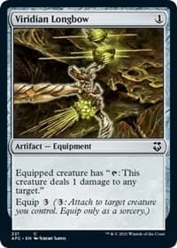 Viridian Longbow - Commander: Adventures in the Forgotten Realms - Magic: The Gathering card