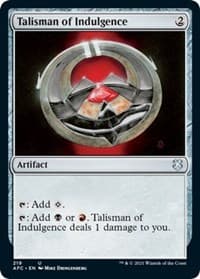 Talisman of Indulgence - Commander: Adventures in the Forgotten Realms - Magic: The Gathering card