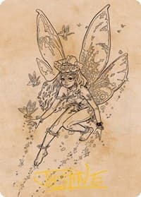 Pixie Guide (Showcase) Art Card (Gold-Stamped Signature) - Art Series: Adventures in the Forgotten Realms - Magic: The Gathering card
