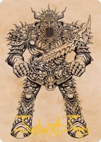 Iron Golem (Showcase) Art Card (Gold-Stamped Signature) - Art Series: Adventures in the Forgotten Realms - Magic: The Gathering card