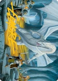 Cave of the Frost Dragon Art Card (Gold-Stamped Signature) - Art Series: Adventures in the Forgotten Realms - Magic: The Gathering card