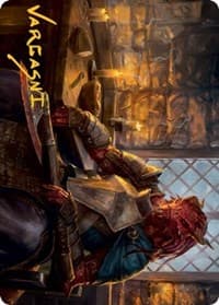 Jaded Sell-Sword Art Card (Gold-Stamped Signature) - Art Series: Adventures in the Forgotten Realms - Magic: The Gathering card