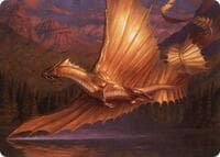 Adult Gold Dragon Art Card - Art Series: Adventures in the Forgotten Realms - Magic: The Gathering card