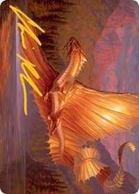 Adult Gold Dragon Art Card (Gold-Stamped Signature) - Art Series: Adventures in the Forgotten Realms - Magic: The Gathering card