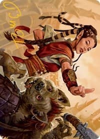 Half-Elf Monk Art Card (Gold-Stamped Signature) - Art Series: Adventures in the Forgotten Realms - Magic: The Gathering card