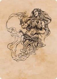 Djinni Windseer (Showcase) Art Card - Art Series: Adventures in the Forgotten Realms - Magic: The Gathering card
