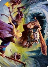 Den of the Bugbear (34/81) Art Card (Gold-Stamped) - Art Series: Adventures in the Forgotten Realms - Magic: The Gathering card