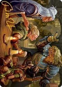 You Meet in a Tavern Art Card (Gold-Stamped Signature) - Art Series: Adventures in the Forgotten Realms - Magic: The Gathering card
