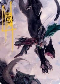 Drizzt Do'Urden Art Card (Gold-Stamped Signature) - Art Series: Adventures in the Forgotten Realms - Magic: The Gathering card