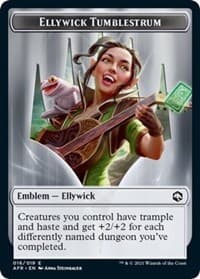 Emblem - Ellywick Tumblestrum - Adventures in the Forgotten Realms - Magic: The Gathering card