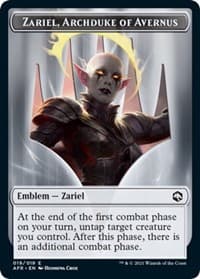 Emblem - Zariel, Archduke of Avernus - Adventures in the Forgotten Realms - Magic: The Gathering card