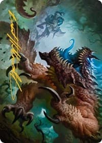 Basilisk Art Card (Gold-Stamped Signature) - Art Series: Adventures in the Forgotten Realms - Magic: The Gathering card