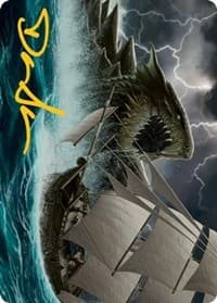 Dragon Turtle Art Card (Gold-Stamped Signature) - Art Series: Adventures in the Forgotten Realms - Magic: The Gathering card