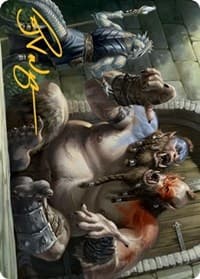 Ettin Art Card (Gold-Stamped Signature) - Art Series: Adventures in the Forgotten Realms - Magic: The Gathering card