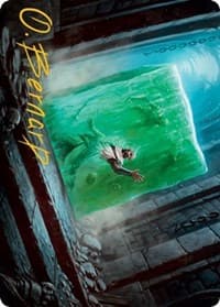 Gelatinous Cube Art Card (Gold-Stamped Signature) - Art Series: Adventures in the Forgotten Realms - Magic: The Gathering card