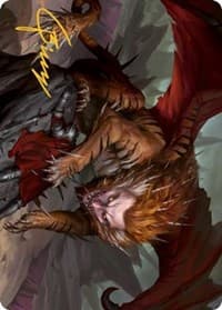 Manticore Art Card (Gold-Stamped Signature) - Art Series: Adventures in the Forgotten Realms - Magic: The Gathering card