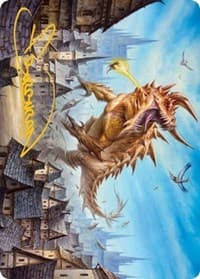 Tarrasque Art Card (Gold-Stamped Signature) - Art Series: Adventures in the Forgotten Realms - Magic: The Gathering card