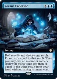 Arcane Endeavor (Extended Art) - Commander: Adventures in the Forgotten Realms - Magic: The Gathering card