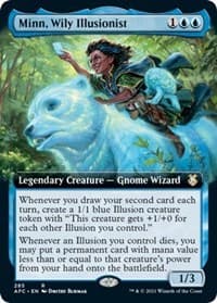 Minn, Wily Illusionist (Extended Art) - Commander: Adventures in the Forgotten Realms - Magic: The Gathering card